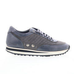 Di Bianco Daytona Mens Gray Suede Lace Up Lifestyle Sneakers Shoes