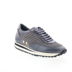 Di Bianco Daytona Mens Gray Suede Lace Up Lifestyle Sneakers Shoes