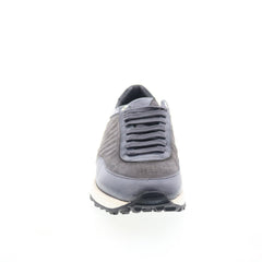 Di Bianco Daytona Mens Gray Suede Lace Up Lifestyle Sneakers Shoes