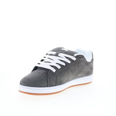 DC Gaveler DC01704020-GRYWHT Mens Gray Suede Skate Inspired Sneakers Shoes