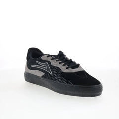 Lakai Essex Mens Black Suede Lace Up Skate Inspired Sneakers Shoes