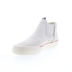 Globe Dover GBDOVER Mens Gray Leather Slip On Skate Inspired Sneakers Shoes