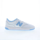 New Balance BB80 BB80BLU Mens White Leather Lifestyle Sneakers Shoes
