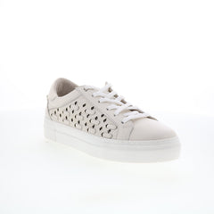 Miz Mooz Murphie Womens Beige Leather Lace Up Lifestyle Sneakers Shoes