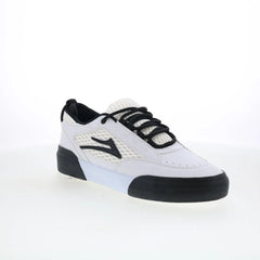 Lakai Payload Mens White Leather Lace Up Skate Inspired Sneakers Shoes