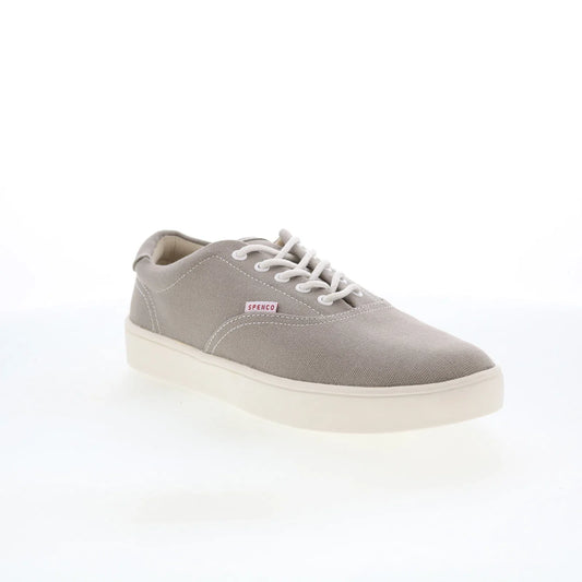 Spenco Pier SP2007GRY Mens Gray Canvas Lace Up Lifestyle Sneakers Shoes