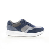 Rockport DMX Corvin Mens Blue Wide Suede Lace Up Lifestyle Sneakers Shoes