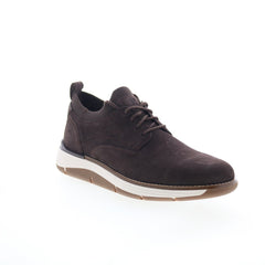 Rockport Lukah 2 Mens Brown Wide Leather Lace Up Lifestyle Sneakers Shoes