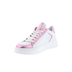 Miz Mooz Tristin Womens White Leather Lace Up Lifestyle Sneakers Shoes