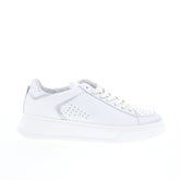 Miz Mooz Tristin Womens White Leather Lace Up Lifestyle Sneakers Shoes