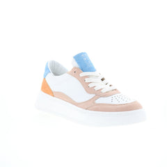 Miz Mooz Torie Womens White Leather Lace Up Lifestyle Sneakers Shoes