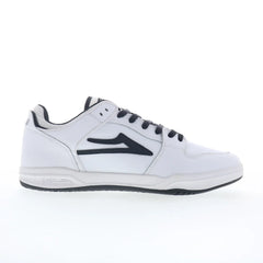 Lakai Telford Low Mens White Leather Lace Up Skate Inspired Sneakers Shoes