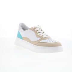 Miz Mooz Torie Womens White Leather Lace Up Lifestyle Sneakers Shoes