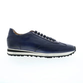 Di Bianco SB307 Mens Blue Leather Lace Up Lifestyle Sneakers Shoes