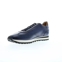 Di Bianco SB307 Mens Blue Leather Lace Up Lifestyle Sneakers Shoes