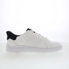 Rockport Tristen Lace Up Mens White Wide Leather Lifestyle Sneakers Shoes