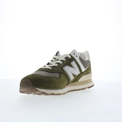 New Balance 574 U5742RG Mens Green Nubuck Lace Up Lifestyle Sneakers Shoes