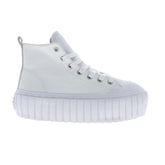Diesel S-Hanami Mid W Womens White Leather Lifestyle Sneakers Shoes