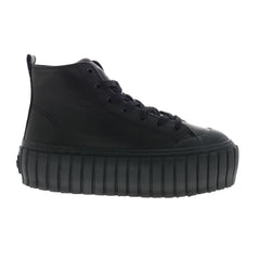 Diesel S-Hanami Mid W Womens Black Leather Lifestyle Sneakers Shoes