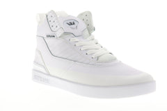 Supra Penny Pro 06567-101-M Mens White Suede Low Top Skate Sneakers Shoes
