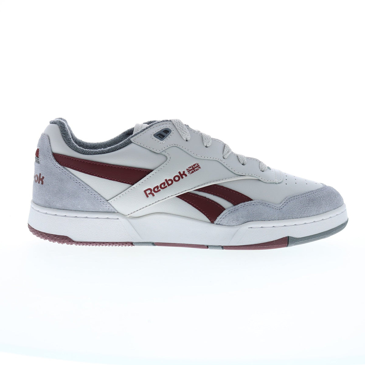 Reebok BB 4000 II Mens Gray Leather Lace Up Lifestyle Sneakers Shoes