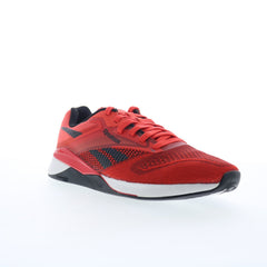 Reebok Nano X4 Mens Red Mesh Lace Up Athletic Cross Training Shoes