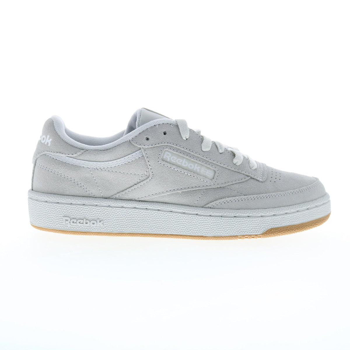 Reebok Club C 85 Mens Gray Suede Lace Up Lifestyle Sneakers Shoes