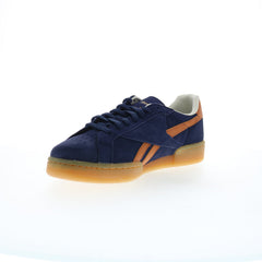 Reebok Club C Grounds UK Mens Blue Suede Lace Up Lifestyle Sneakers Shoes