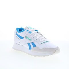 Reebok Glide Womens White Leather Lace Up Lifestyle Sneakers Shoes