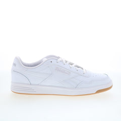 Reebok Court Advance Womens White Leather Lace Up Lifestyle Sneakers Shoes
