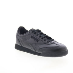 Reebok Campio XT Mens Black Leather Lace Up Lifestyle Sneakers Shoes