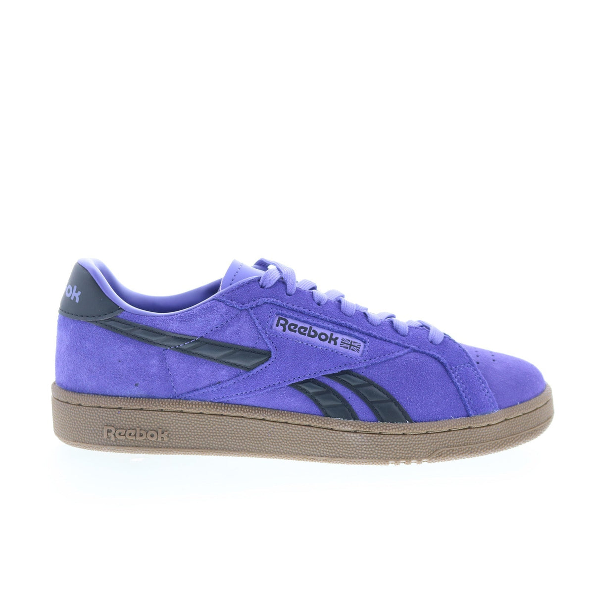 Reebok Club C Grounds UK Mens Purple Suede Lace Up Lifestyle Sneakers Shoes