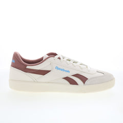 Reebok Smash Edge S Mens Beige Leather Lace Up Lifestyle Sneakers Shoes