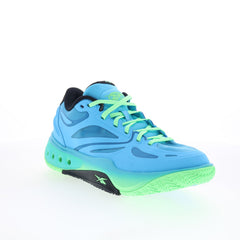 Reebok Engine A Mens Blue Synthetic Lace Up Athletic Basketball Shoes