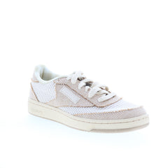 Reebok Club C 85 Mens Beige Mesh Lace Up Lifestyle Sneakers Shoes