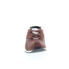 Reebok R400 Mens Brown Leather Lace Up Lifestyle Sneakers Shoes
