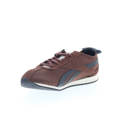 Reebok R400 Mens Brown Leather Lace Up Lifestyle Sneakers Shoes