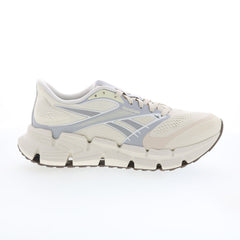 Reebok Floatzig 2 Mens Beige Canvas Lace Up Athletic Running Shoes