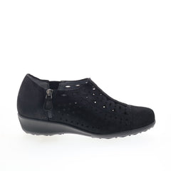 Drew Metro 14794-16 Womens Black Wide Leather Lifestyle Sneakers Shoes