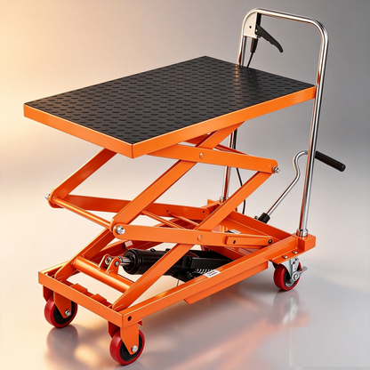 770 LBS Hydraulic Lift Table Cart – Double Scissor Mobile Lift Platform