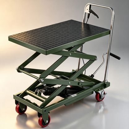 770 LBS Hydraulic Lift Table Cart – Double Scissor Mobile Lift Platform