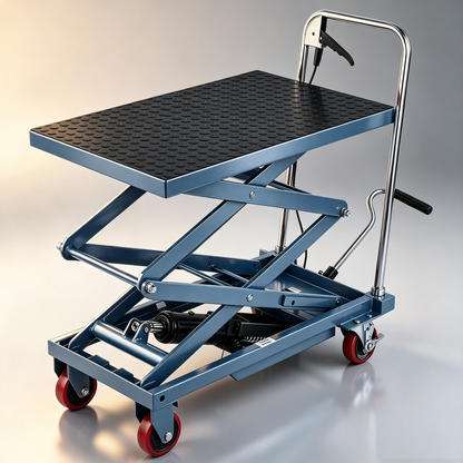 770 LBS Hydraulic Lift Table Cart – Double Scissor Mobile Lift Platform