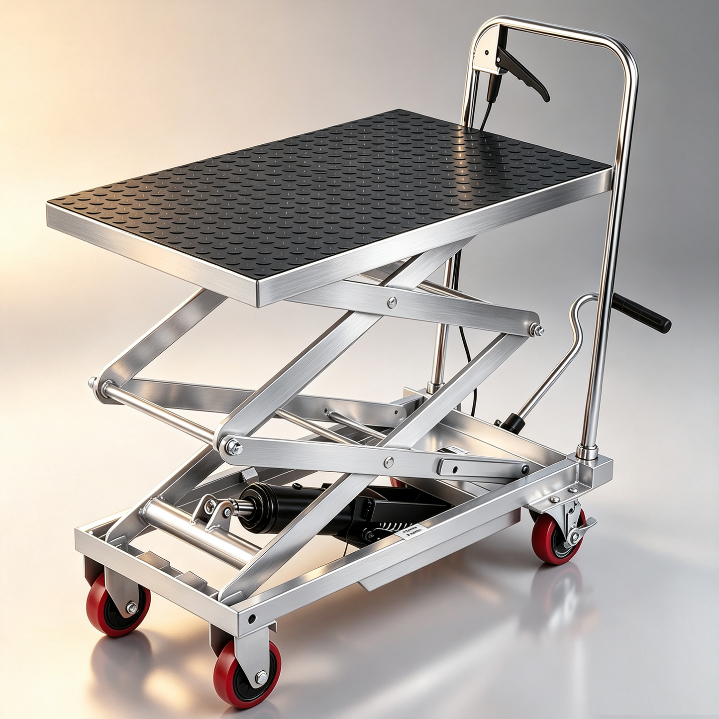 770 LBS Hydraulic Lift Table Cart – Double Scissor Mobile Lift Platform