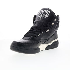 Ewing Athletics 33 HI Vintage Mens Black Leather Lifestyle Sneakers Shoes
