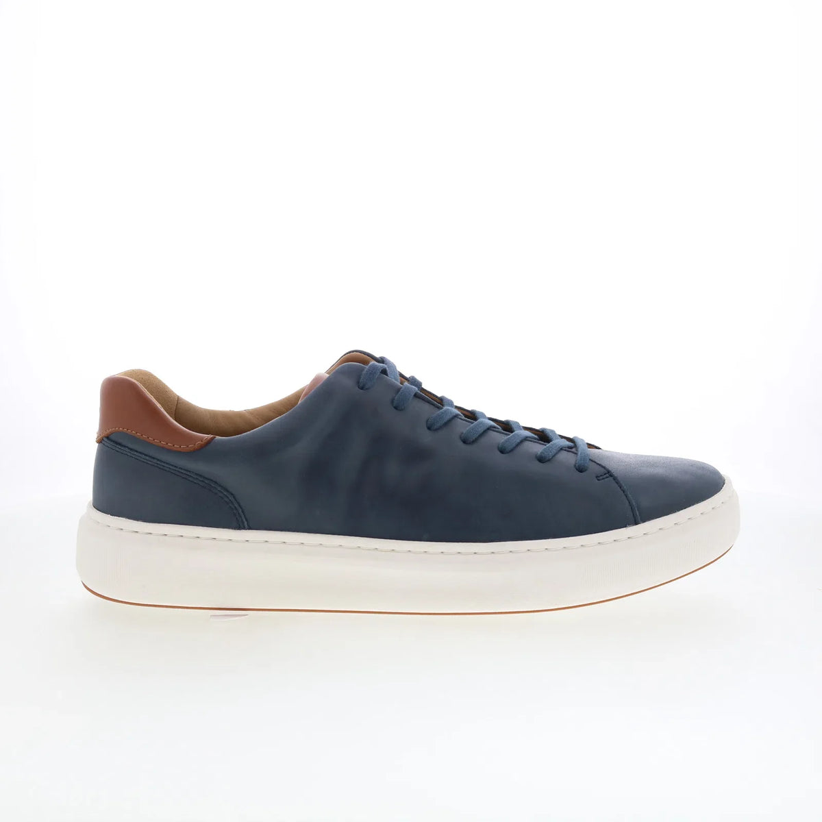 Johnston & Murphy 25-2767 Mens Blue Leather Lace Up Lifestyle Sneakers Shoes