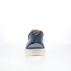Johnston & Murphy 25-2767 Mens Blue Leather Lace Up Lifestyle Sneakers Shoes