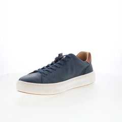 Johnston & Murphy 25-2767 Mens Blue Leather Lace Up Lifestyle Sneakers Shoes