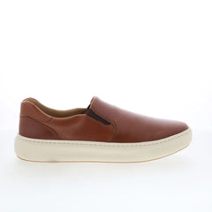 Johnston & Murphy 25-2830 Mens Brown Leather Lifestyle Sneakers Shoes