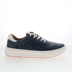 Johnston & Murphy 25-2850 Mens Blue Leather Lace Up Lifestyle Sneakers Shoes