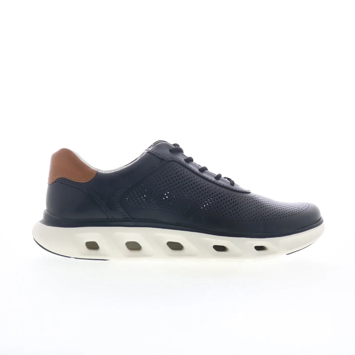 Johnston & Murphy 25-2975 Mens Black Leather Lifestyle Sneakers Shoes